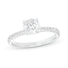 Thumbnail Image 1 of 1-3/8 CT. T.W. Diamond Pavé Tapered Shank Engagement Ring in 14K White Gold