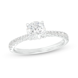 1-3/8 CT. T.W. Diamond Pavé Tapered Shank Engagement Ring in 14K White Gold