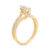 Thumbnail Image 3 of 1-3/8 CT. T.W. Marquise Diamond Double Row Split Shank Engagement Ring in 14K Gold