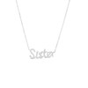 Thumbnail Image 1 of Love Talks 1/8 CT. T.W. Diamond "Sister" Necklace in 10K White Gold