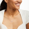 Thumbnail Image 2 of Love Talks 1/8 CT. T.W. Diamond "Sister" Necklace in 10K White Gold