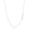 Thumbnail Image 3 of Love Talks 1/8 CT. T.W. Diamond "Sister" Necklace in 10K White Gold