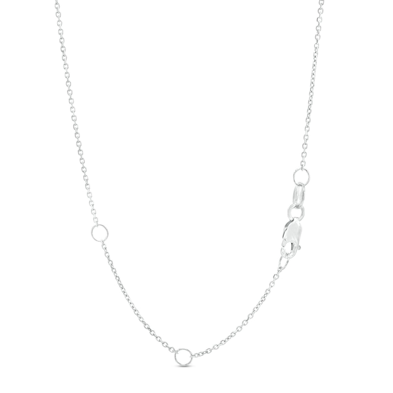 Main Image 3 of Love Talks 1/8 CT. T.W. Diamond "Sister" Necklace in 10K White Gold