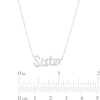 Thumbnail Image 4 of Love Talks 1/8 CT. T.W. Diamond "Sister" Necklace in 10K White Gold