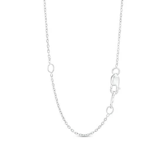 Love Talks 1/20 CT. T.w. Diamond "faith" with Cross Charm Necklace in Sterling Silver