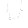 Thumbnail Image 1 of Love Talks 1/8 CT. T.W. Diamond "HOPE" Station Necklace in 10K White Gold