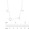 Thumbnail Image 4 of Love Talks 1/8 CT. T.W. Diamond "HOPE" Station Necklace in 10K White Gold