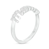 Thumbnail Image 2 of Love Talks 1/8 CT. T.W. Diamond "Mama" Ring in 10K White Gold