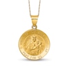 Thumbnail Image 1 of Men's Multi-Finish "Queen of the Holy Scapular" Framed Textured Small Medallion Pendant in 14K Gold