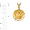 Thumbnail Image 3 of Men's Multi-Finish "Queen of the Holy Scapular" Framed Textured Small Medallion Pendant in 14K Gold