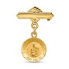 Thumbnail Image 1 of Multi-Finish "Queen of the Holy Scapular" Textured Mini Medallion Lapel Pin in 14K Gold