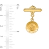 Thumbnail Image 2 of Multi-Finish "Queen of the Holy Scapular" Textured Mini Medallion Lapel Pin in 14K Gold