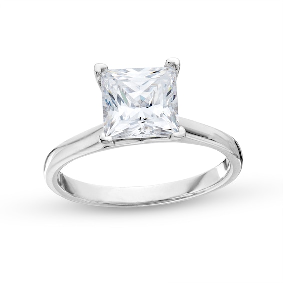 1-1/2 CT. Princess-Cut Diamond Solitaire Engagement Ring in Platinum (I/I2)