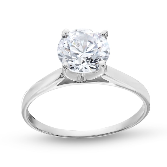 2 CT. Diamond Solitaire Tapered Shank Engagement Ring in Platinum (I/I2)