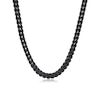 Thumbnail Image 1 of Men's 6.0mm Multi-Finish Foxtail Chain Necklace in Solid Stainless Steel  with Black IP - 22"