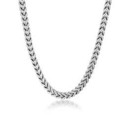 Men's 6.0mm Foxtail Chain Necklace in Solid Stainless Steel  - 30"