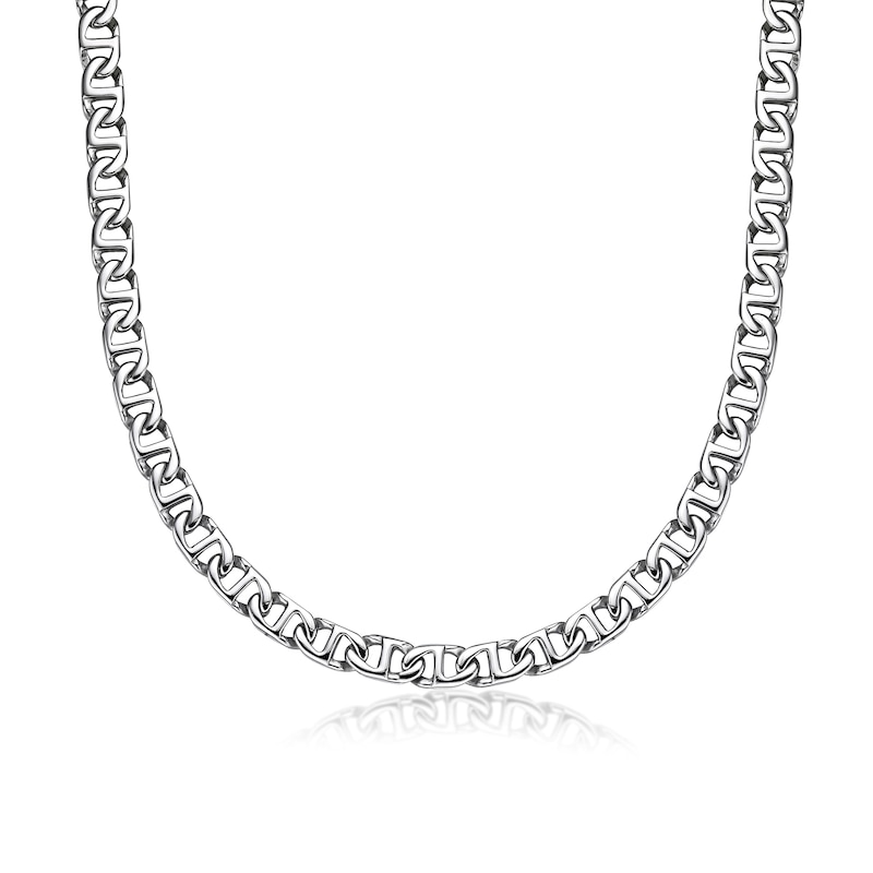 Main Image 1 of Men's 10.0mm Mariner Chain Necklace in Solid Stainless Steel  - 24"