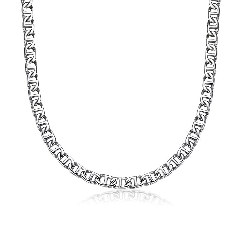 Main Image 1 of Men's 10.0mm Mariner Chain Necklace in Solid Stainless Steel  - 30"