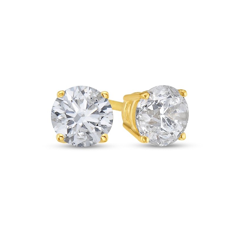 7/8 CT. T.W. Diamond Solitaire Stud Earrings in 10K Gold (I/I3) | Zales