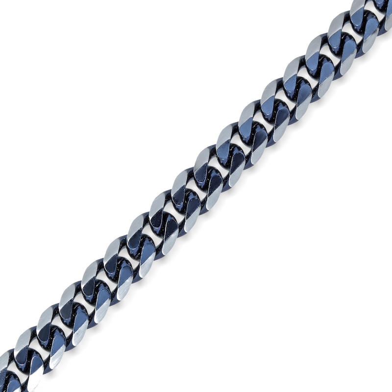 Main Image 2 of Men's 8.0mm Curb Chain Necklace in Solid Stainless Steel  and Gunmetal Grey IP - 22"