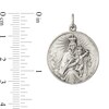 Thumbnail Image 2 of Men's Antique-Finish Our Lady of the Holy Scapular Textured Medallion Necklace Charm in Sterling Silver