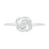 Thumbnail Image 3 of 1/20 CT. T.W. Diamond Love Knot Promise Ring in Sterling Silver