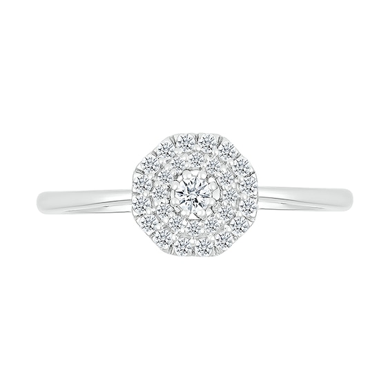 1/4 CT. T.w. Diamond Double Frame Promise Ring in Sterling Silver