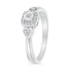 Thumbnail Image 2 of 1/10 CT. T.W. Diamond Square Frame Heart-Sides Promise Ring in Sterling Silver