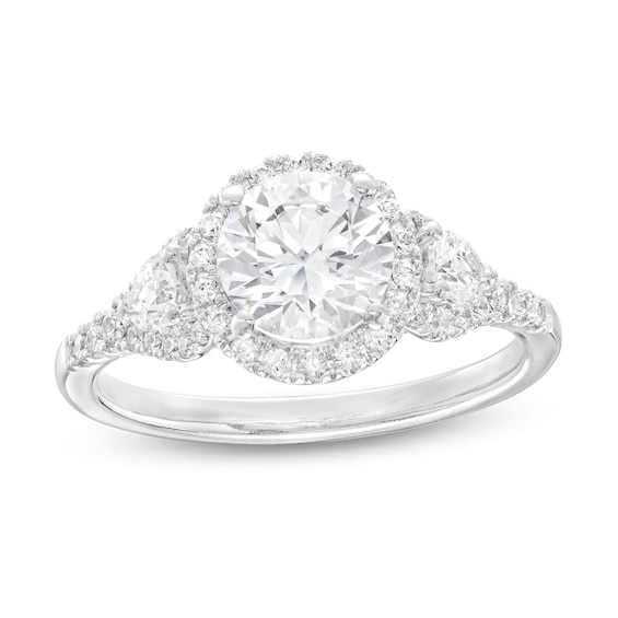 1-5/8 CT. T.w. Certified Lab-Grown Diamond Frame Engagement Ring in 14K White Gold (F/Vs2)