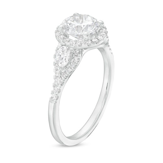 1-5/8 CT. T.w. Certified Lab-Grown Diamond Frame Engagement Ring in 14K White Gold (F/Vs2)