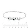 Thumbnail Image 4 of Vera Wang Men 1/10 CT. T.W. Black Diamond Skull Trio Bracelet in Sterling Silver - 8.5"