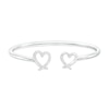 Thumbnail Image 0 of The Kindred Heart from Vera Wang Love Collection 1/4 CT. T.W. Diamond Double Ribbon Heart Bangle in Sterling Silver