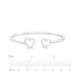 Thumbnail Image 2 of The Kindred Heart from Vera Wang Love Collection 1/4 CT. T.W. Diamond Double Ribbon Heart Bangle in Sterling Silver