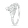 Thumbnail Image 2 of 1/15 CT. T.W. Diamond Claddagh Promise Ring in Sterling Silver&nbsp;