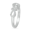 Thumbnail Image 2 of 1/20 CT. T.W. Diamond Infinity Ribbon Promise Ring in Sterling Silver