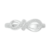 Thumbnail Image 3 of 1/20 CT. T.W. Diamond Infinity Ribbon Promise Ring in Sterling Silver