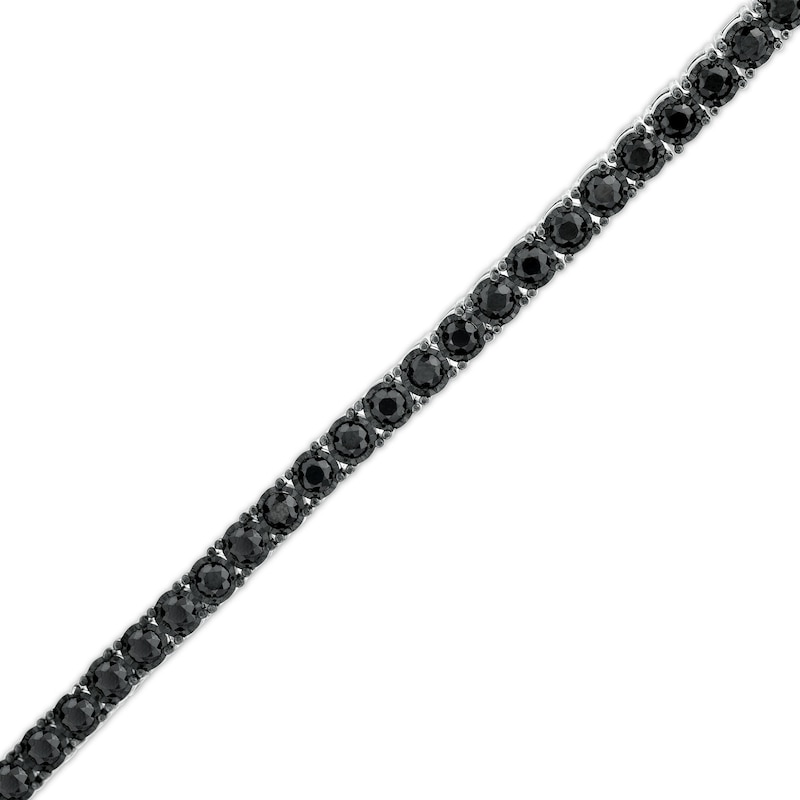 Main Image 1 of Vera Wang Men 2 CT. T.W. Black Diamond Line Bracelet in Sterling Silver - 8.5"