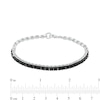 Thumbnail Image 4 of Vera Wang Men 2 CT. T.W. Black Diamond Line Bracelet in Sterling Silver - 8.5"
