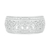 Thumbnail Image 3 of 1/10 CT. T.W. Diamond Alternating Heart Scroll Band in Sterling Silver
