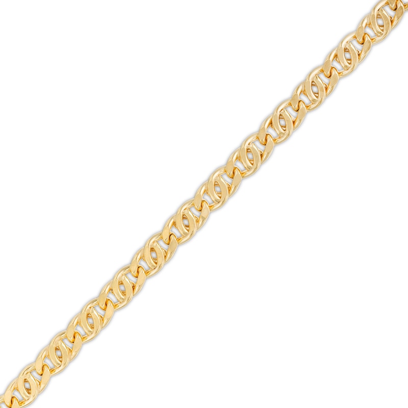 Men's 5.0mm Hollow Curb Chain Anklet in 10K Gold - 9.5"