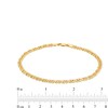 Thumbnail Image 4 of Men's 5.0mm Diamond-Cut Curb Chain Anklet in Hollow 10K Gold - 9.5"