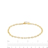Thumbnail Image 4 of 3.3mm Mariner Chain Anklet in Hollow 14K Gold - 10"