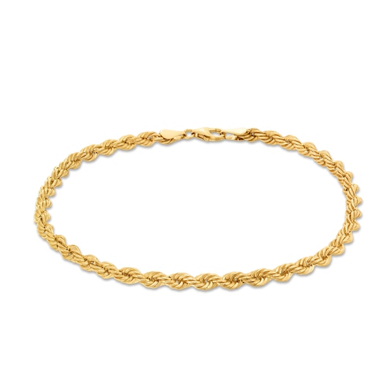 4.3mm Rope Chain Anklet in Hollow 10K Gold - 10.5"