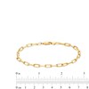 Thumbnail Image 4 of 3.55mm Paper Clip Cheval Chain Bracelet in Solid 10K Gold - 7.5"