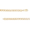 Thumbnail Image 2 of 4.7mm Multi-Finish Double Curb Chain Necklace in Hollow 10K Gold - 18"