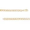 Thumbnail Image 3 of 4.7mm Multi-Finish Double Curb Chain Necklace in Hollow 10K Gold - 18"