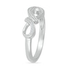 Thumbnail Image 2 of 1/20 CT. T.W. Diamond Infinity Ribbon Promise Ring in Sterling Silver
