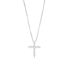 Thumbnail Image 1 of 1/4 CT. T.W. Certified Lab-Grown Diamond Cross Pendant in 14K White Gold (F/SI2)