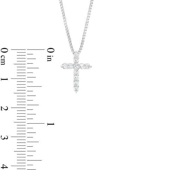 1/4 CT. T.w. Certified Lab-Grown Diamond Cross Pendant in 14K White Gold (F/Si2)