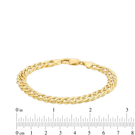 7.5mm Diamond-Cut Curb Chain Bracelet in Hollow 10K Gold - 7.5"